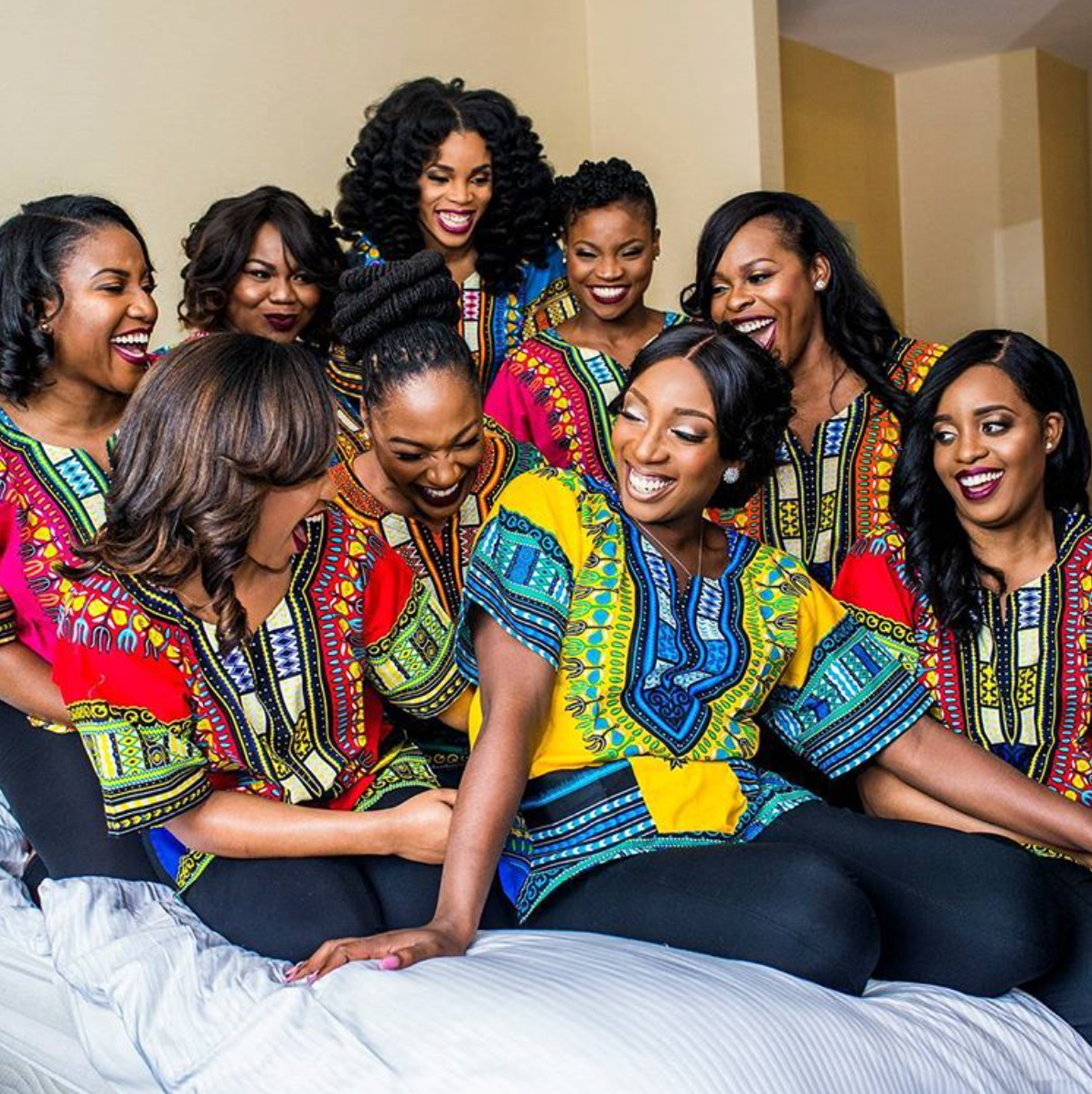 Black Wedding Moment Of the Day: This Bride And Her Tribe Dazzle In Dashikis
